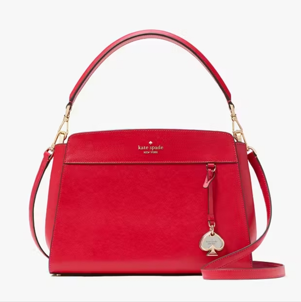 Kate Spade Madison Medium Top Handle Satchel, Ruby Red